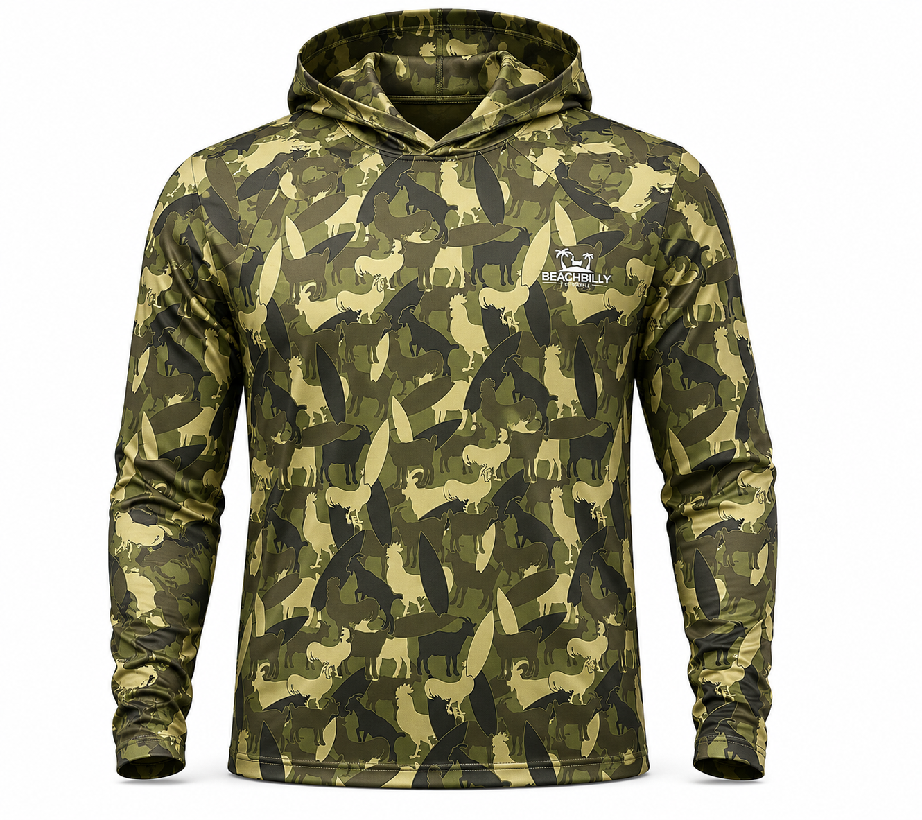 LS Beachbilly Camo Fishing Hoodie