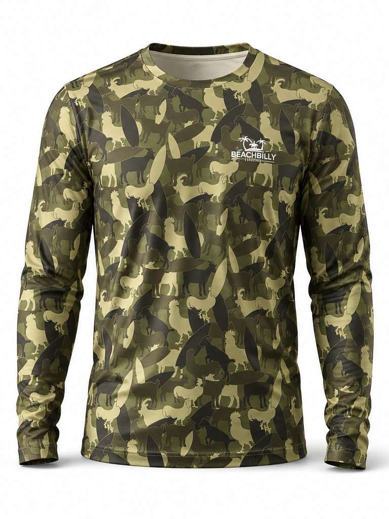 Beachbilly Camo LS Perf Shirt